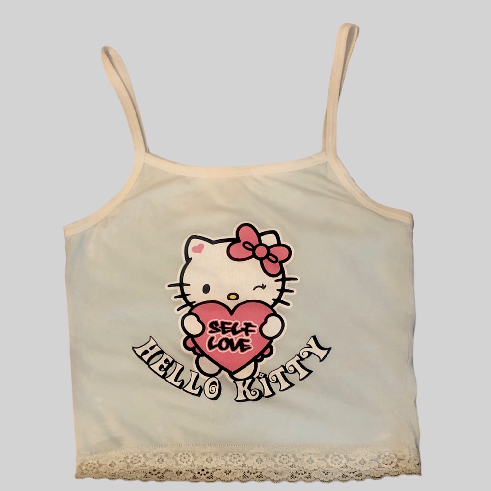 Hello Kitty X Dolls Kill Blue “Self Love” Cami Size Medium